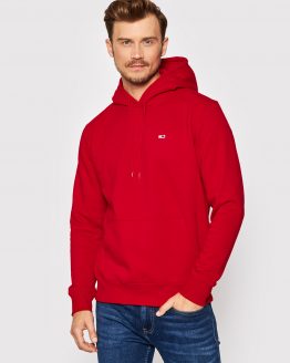 tommy-jeans-felpa-tjm-fleece-dm0dm09593-rosso-regular-fit