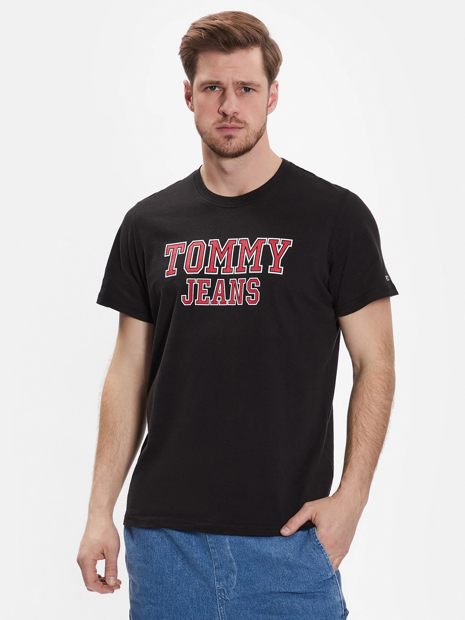 tommy-jeans-t-shirt-essential-dm0dm16405-nero-regular-fit
